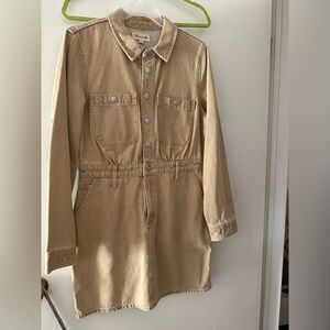 Madewell Tan Button-Up Dress